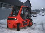 Four wheel counterbalanced forklift 8000kg Linde H80D-03