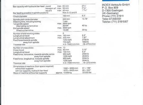 Index MS 50 P50611115