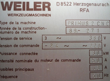 Weiler PRIMUS 2 P90617072
