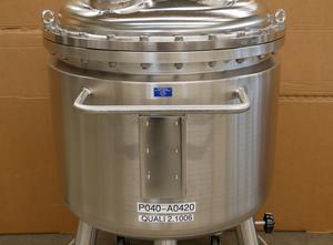 Binder stainless steel mobile vessel, volume 335 l