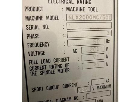 MORI SEIKI NLX 2000MC/500 P220810052