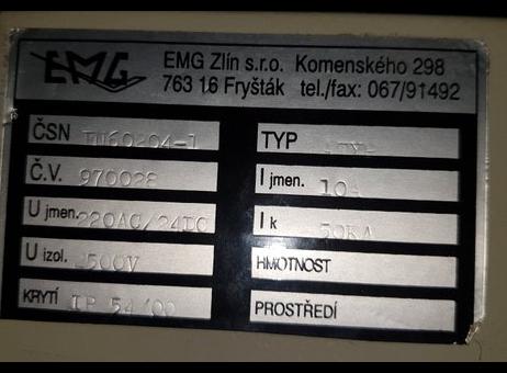 EMG Zlín s.r.o. A TYP P230904018