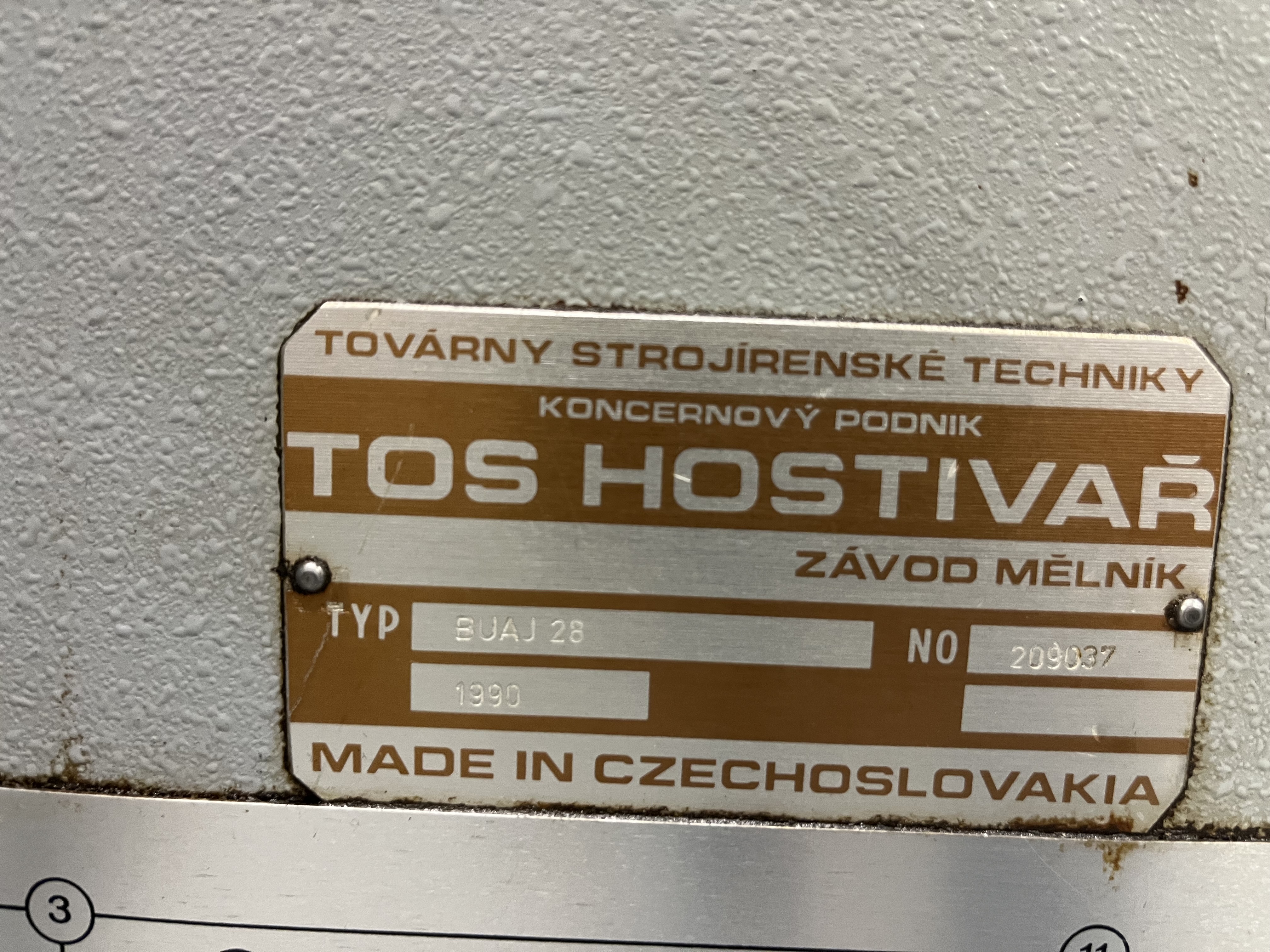 Machine's specifications - Tos Hostivař BUA 25 Used machines - Exapro