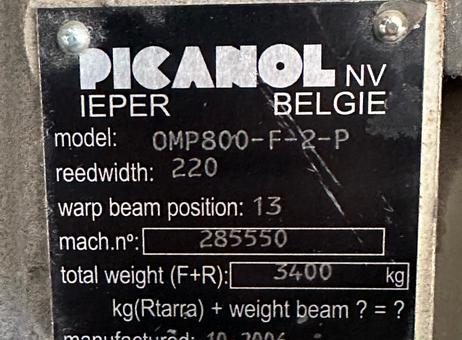 Picanol OMP800-F-2-P P231005022