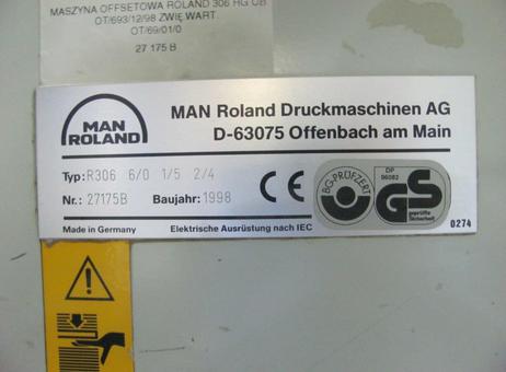 Man Roland 306 HG 0B P240108012