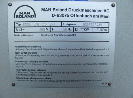 Man Roland 306 HG 0B P240108012