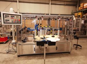 PackLab WING REPC FWB60 self-adhesive labelling machine for front & back labelling for cylindrical, oval or rectangular shaped bottles, etc.