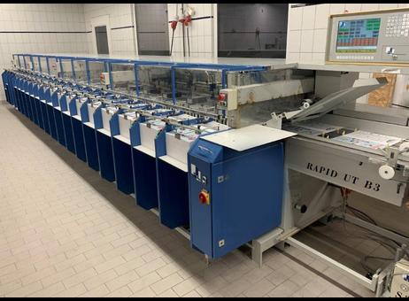 MKW UT with 20 gathering stations and SFT 350 stapling / folding / cutting unit and Head-foot trim unit T 20 P240416003