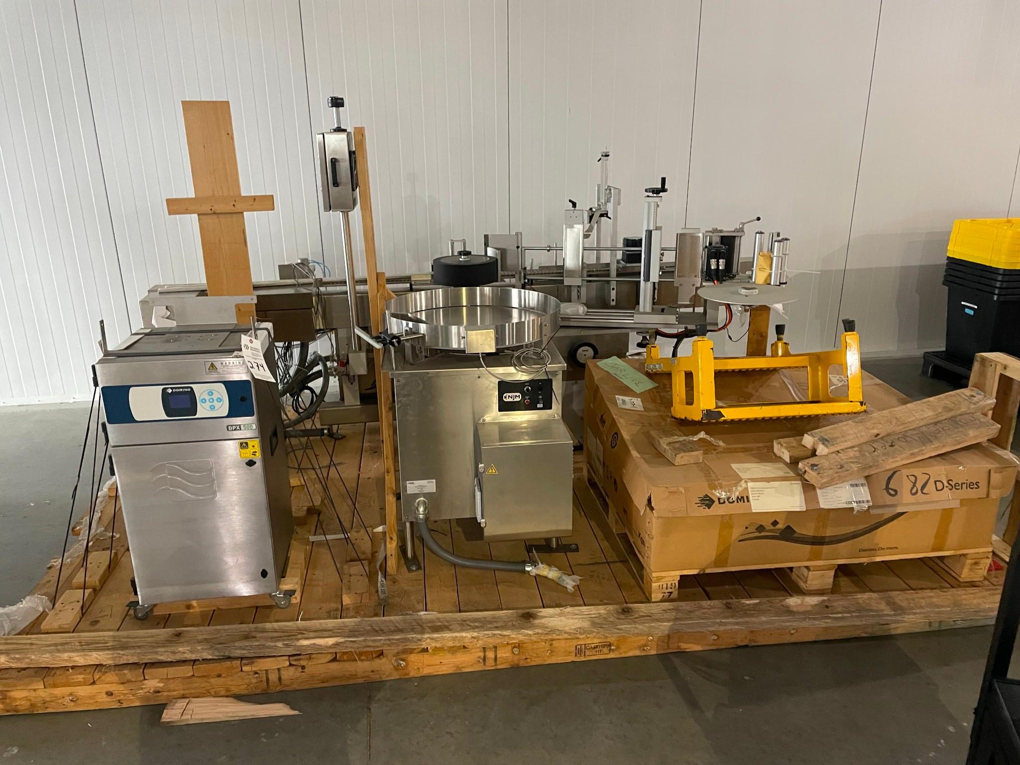 Njm Labeler Machine Njm Trw126-S014 High-Speed Pressure Sensitive Labeler Used machines ...