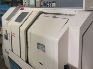 Miyano BNJ-42S Double Chuck and Double Turret Swiss Type Lathe With FMB Bar Feeder