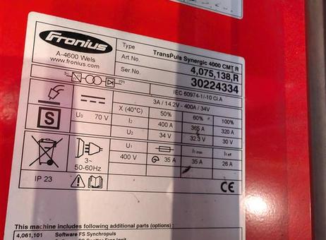 FRONIUS TPS 4000 CMT R P240816242