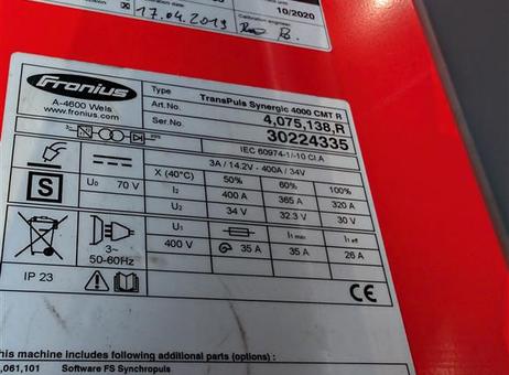 FRONIUS TPS 4000 CMT R P240816242