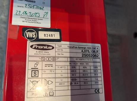 FRONIUS TPS 4000 CMT R P240816242