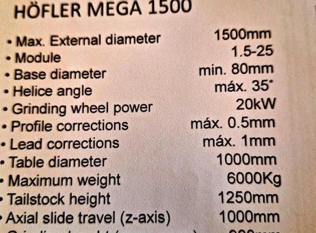 Hofler MEGA 1500 CNC P250203084