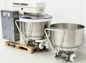 Reconditioned Diosna SP 160 AD spiral mixer with 2 new bowls 160 kg dough