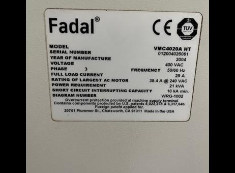 FADAL VMC 4020A HT P250219043