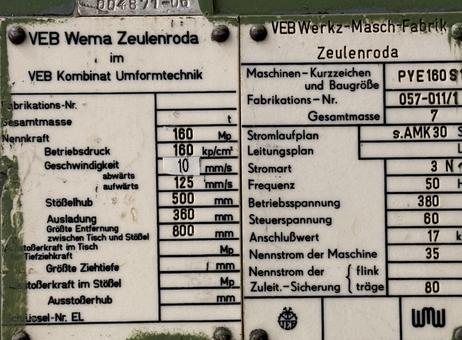 WMW Zeulenroda PYE 160 SS P250528030