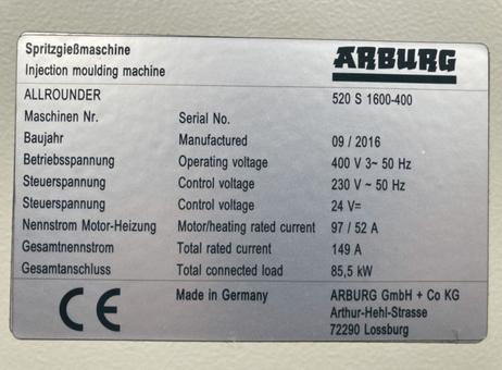Arburg Allrounder 520S-1600-400 P250926189