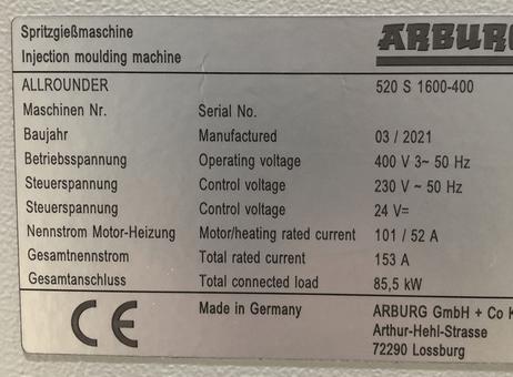 Arburg Allrounder 520S 1600-400 P250926190