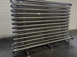 “GNC Verfahrenstechnik” Pipe heat exchangers Type DRW 80/125 + Eccentric worm pump "Netsch" Type Nemo