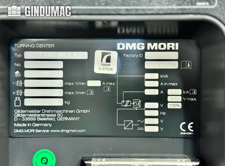 DMG MORI CTX Beta 800 4a P251020229