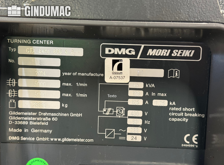 DMG MORI CTX Beta 800 4a P251020231