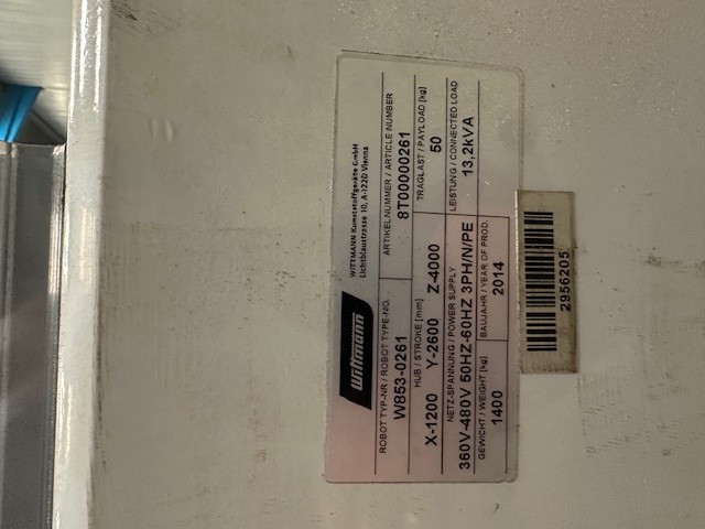 Machine's specifications - Wittmann W853 Used machines - Exapro