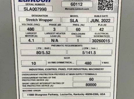 Lantech SLA (LeanWrap automatic straddle-style system) P251207028