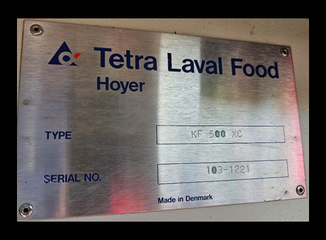 Tetra Laval Food Hoyer Models KF500XC/KF1150N/KF1150XC/KF1200N/FR200 P251230027