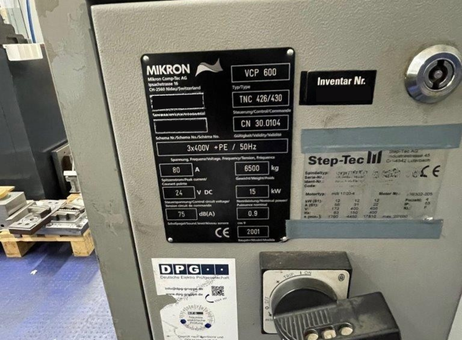 MIKRON VCP 600 P260107145
