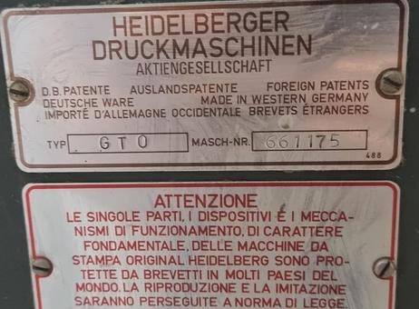 Heidelberg GTO 32X46 P260112213