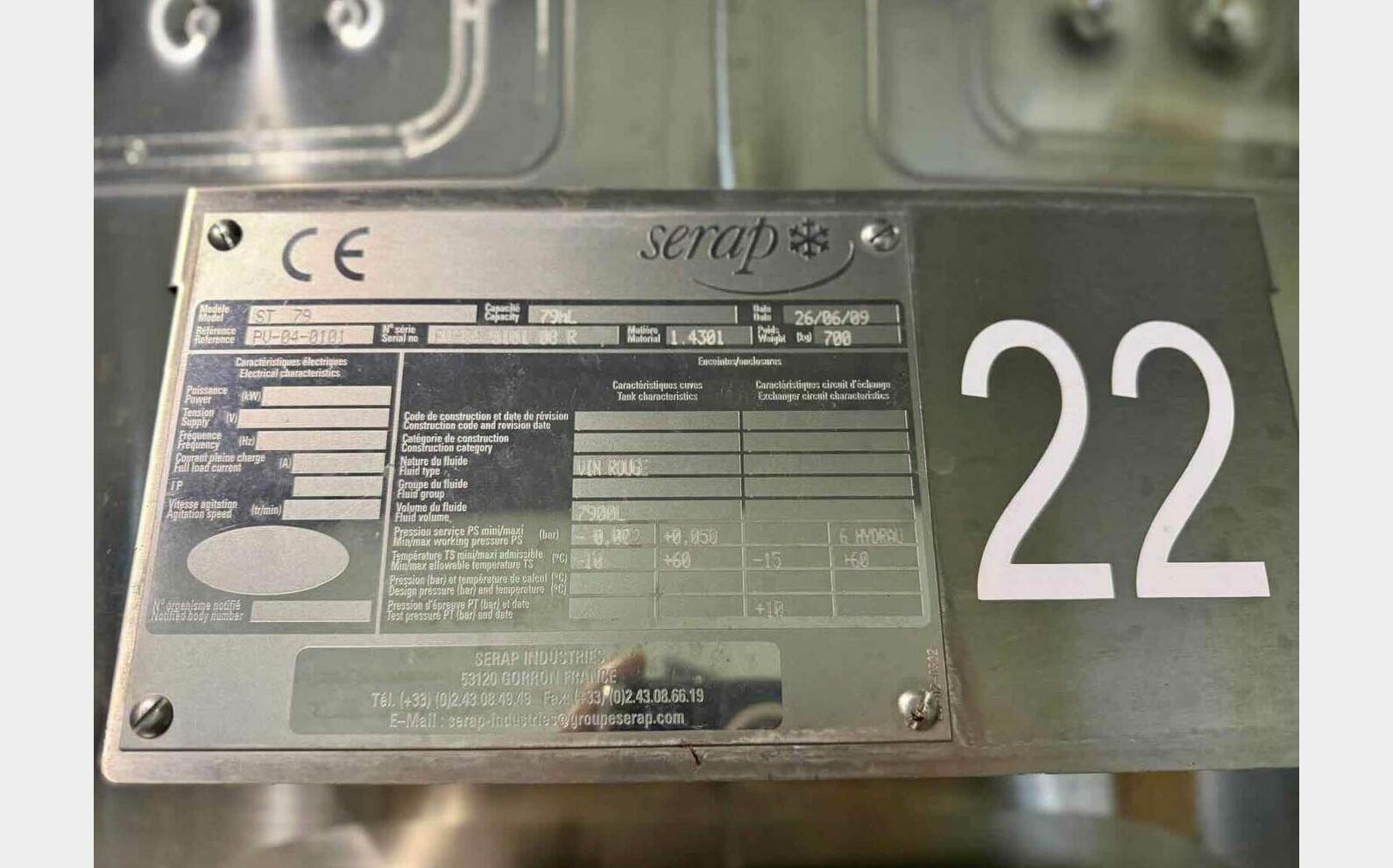 Serap Rigibelt Machine's specifications - Serap ST Used machines - Exapro