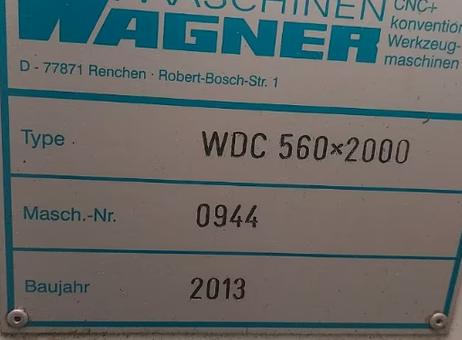 Wagner (Maschinen Wagner) WDC 560x2000 P260213152