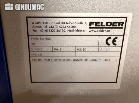 FELDER FW 650 P260219593