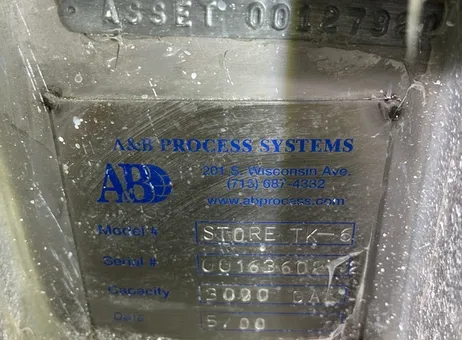 A&B PROCESSING Stainless Steel Mix Tank P260226128