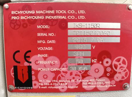 Richyoung Machine Tool Co., Ltd. IKS-1150R P260305794