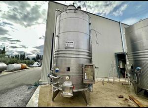 GIMAR-Temperature-controlled stainless steel tank - Self-draining - Conical bottom on legs-190 HL