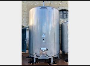 ETA-Vertical 304L stainless steel tank - Inclined flat bottom on feet -141 HL