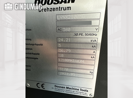 DN SOLUTIONS LYNX 2100MB P260306143