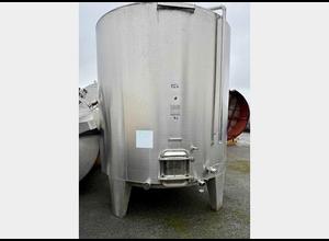 304 stainless steel tank - Enclosed - Conical bottom on feet - 125 HL- 3 units