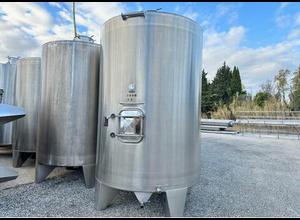 RURALINOX-Closed vertical cylindrical stainless steel tank - On legs - Conical bottom -120 HL- 5 units