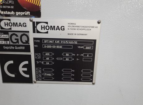 HOMAG OPTIMAT KAR 310/5/A20/S2 P260316089