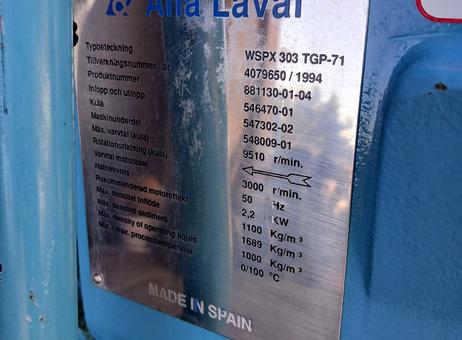 ALFA LAVAL WSPX 303-71 P260304068