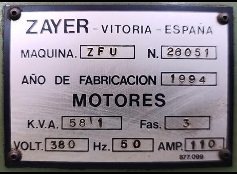 ZAYER ZFU 1700 P260416038