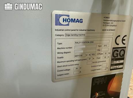 HOMAG KAL211 Edition 2264 P260427348