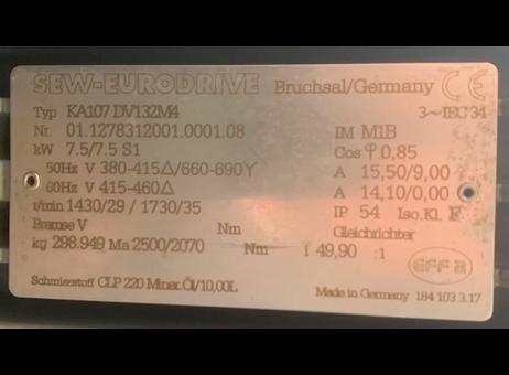 unbekannt, wahrscheinlich Europäischer Hersteller 1000 liter Inhalt, 2 Wellen Paddelmischer, Kneter P260430402
