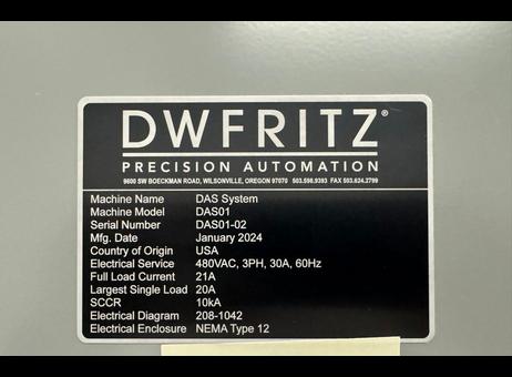 DWFritz Automation DAS01 DAS System Automated Press P260608265
