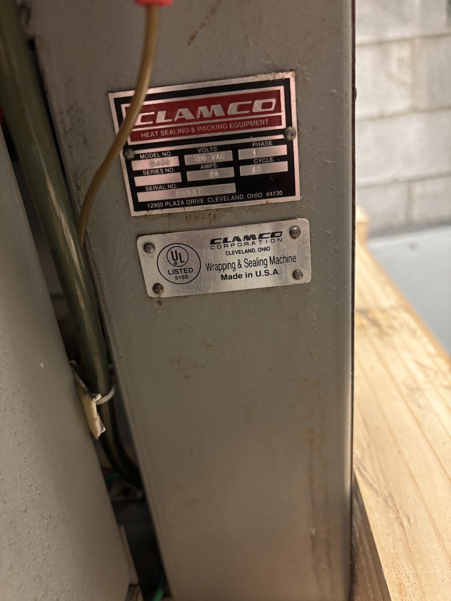 Machine's specifications - Clamco Corporation 6600 Used machines - Exapro