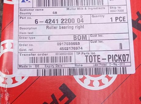 Tetra Pak® roller bearing Right P2606091173