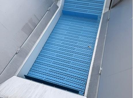 SPC International Food Limited Large Incline Conveyor with Bulk Tank Hopper P260704037
